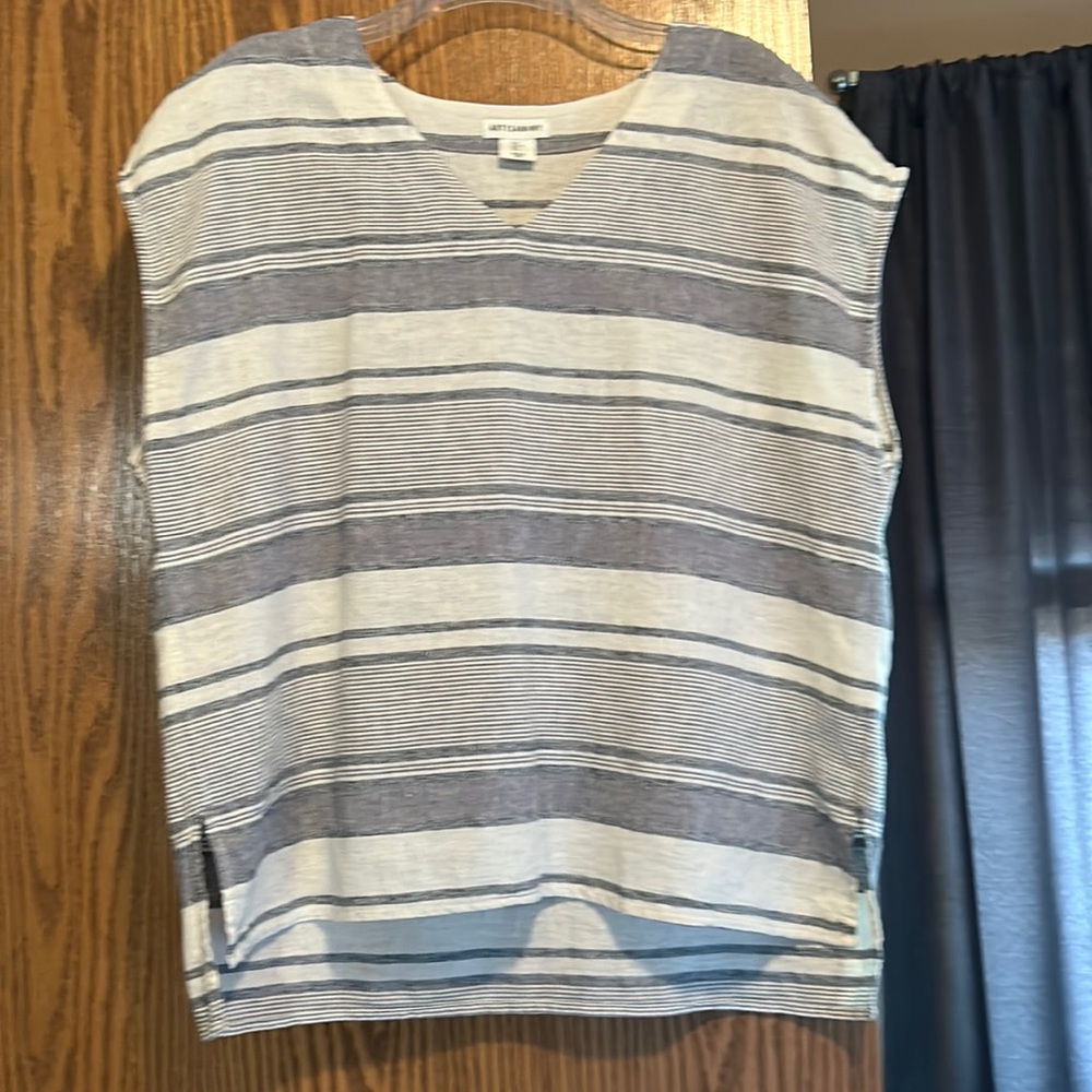 Oversized short sleeve nautical top